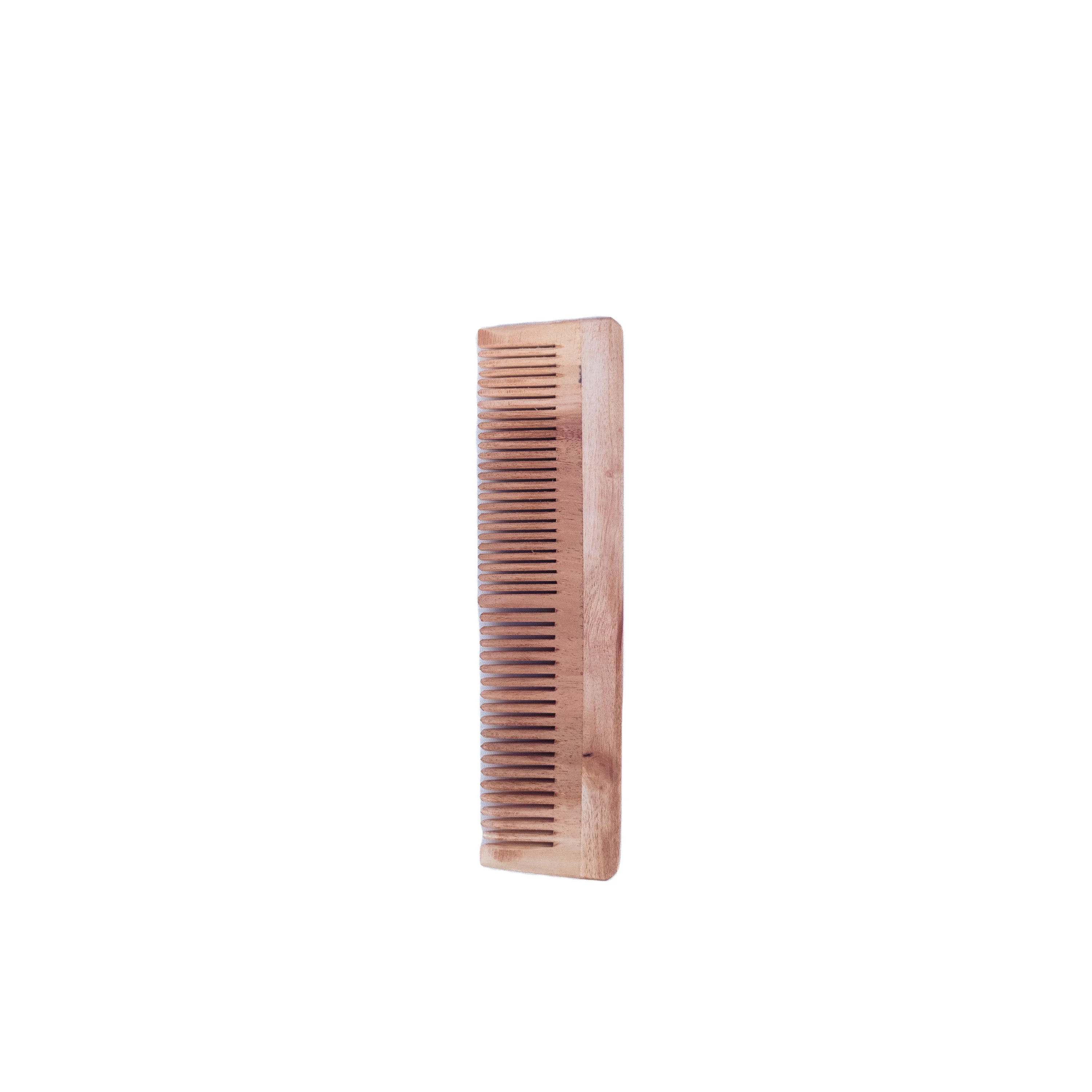 Natural bamboo neem wood hair brush lily comb | 2023 high quality wooden hair comb and brush with handle