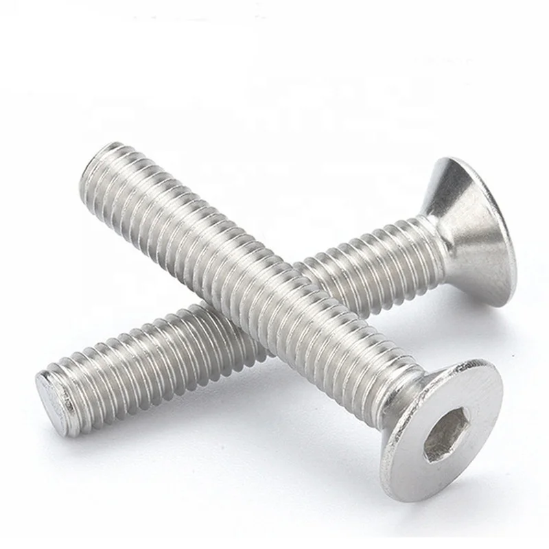 High Quality DIN7991 Small Precision M3 304 Stainless Steel Countersunk Flat Head Hex Socket Screw