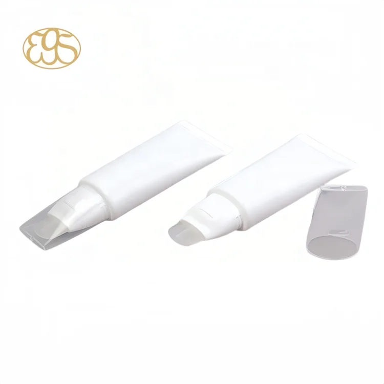 20 ml egg liquid applicator with long brush for DIY cake cookie baking HDPE LDPE PP green Bio-resin squeezing plastic soft tube