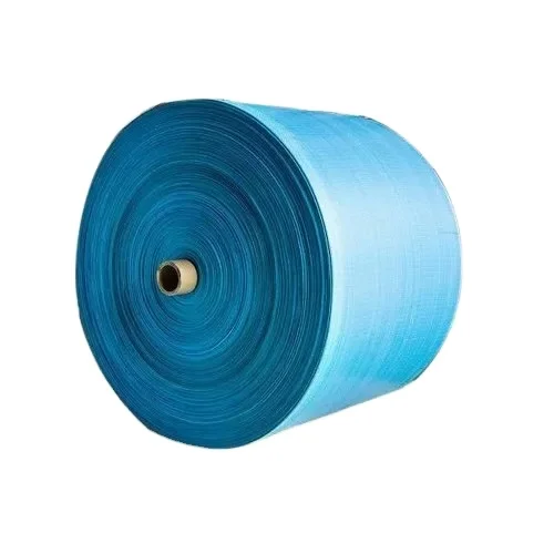 Custom message printed Cheap Price PP Raffia Woven Colorful Tubular Fabric Roll with Logo require for fibc jumbo bags