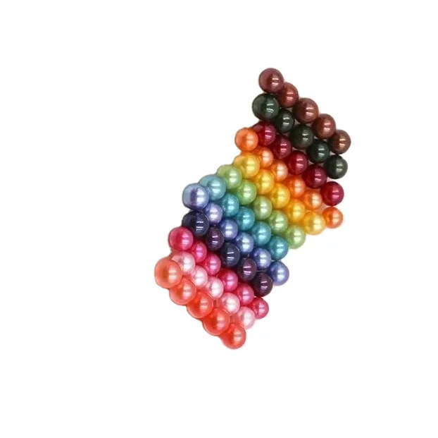 AA RAINBOW COLOR HIGH QUALITY ROUND LOOSE PEARL