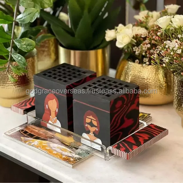 Hot Sale Popular Fragrance Warmer Ceramic Candle Electric Wax Melt Burner Wooden Bakhoor Portable White Gray Perfume