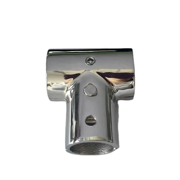 Stainless Steel Handrail Pipe Fitting Marine Hardware Boat Deck Fishing Rod Holder Tee Rail Brackets Connector casting service