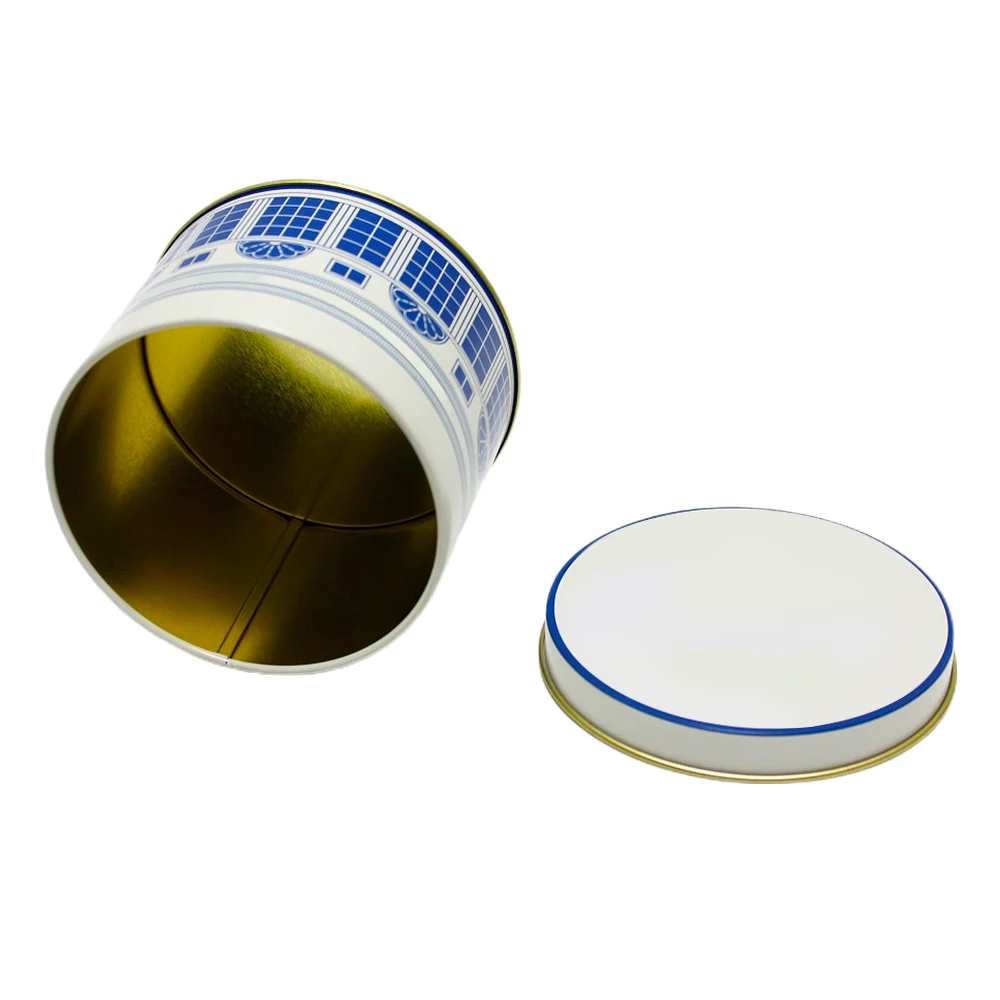 Dongguan Manufacturer Custom Luxury Tinplate Jar Storage Container Small  Metal Round Box Food Grade Tin Can With Lid
