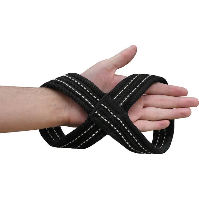 Bodybuilding Exercises Figure 8 Weight Lifting Straps Heavy Duty Gym Workout Straps Accept Custom Logo and Design