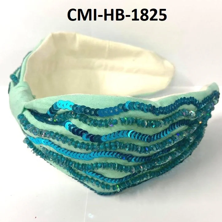 Women 2021 Designer Luxury Beaded & Knot Fashion Turban Hairband For Hair Accessories