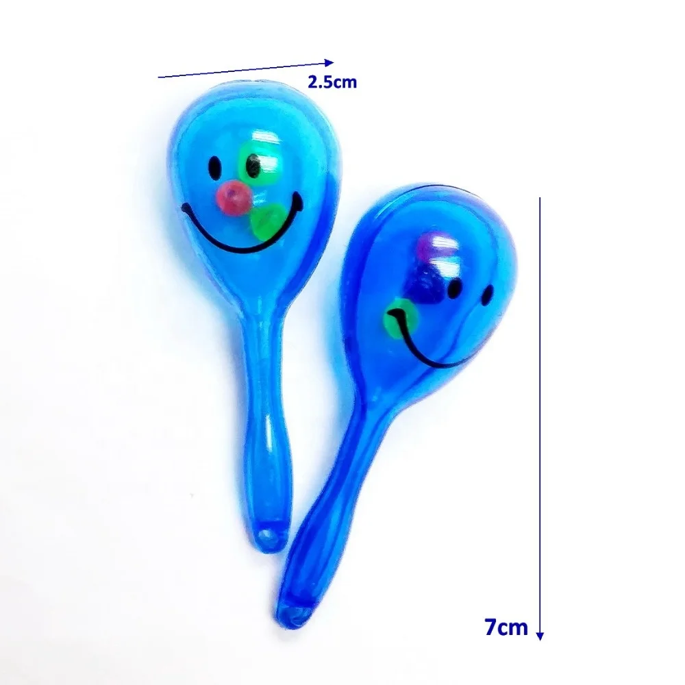 Mini Plastic Maracas Fiesta Shaking rattle Goody Loot Bag Filler Birthday Party Favor Toy Supply novelty prize gift
