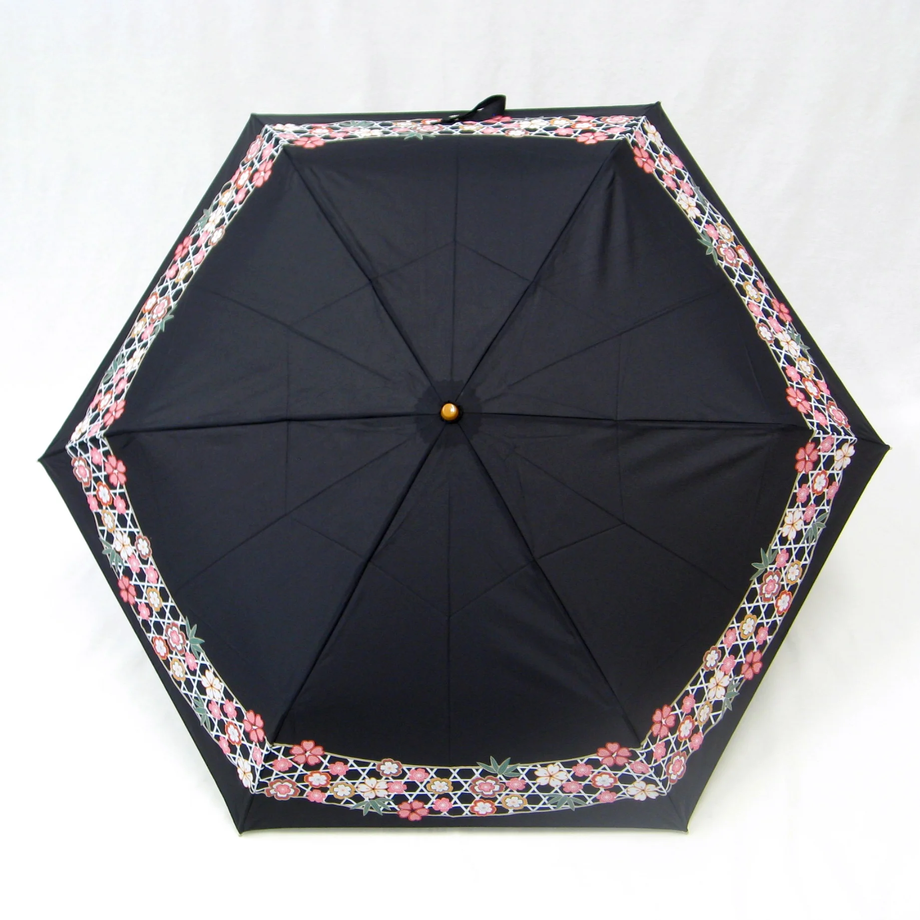 Japanese style design umbrella (Sakura pattern) 100% polyester With pouch-style storage bag for gifts