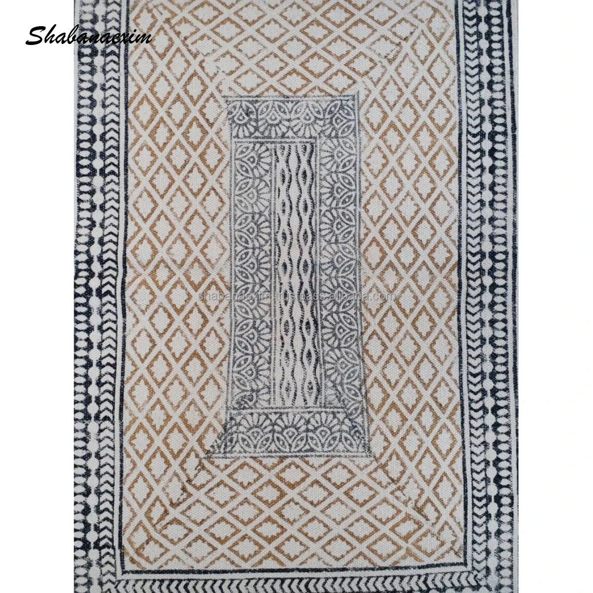 Rug Tufted Cotton Eco-Friendly Designer Handmade Printed Cotton Carpets with Fringe Runner Rugs