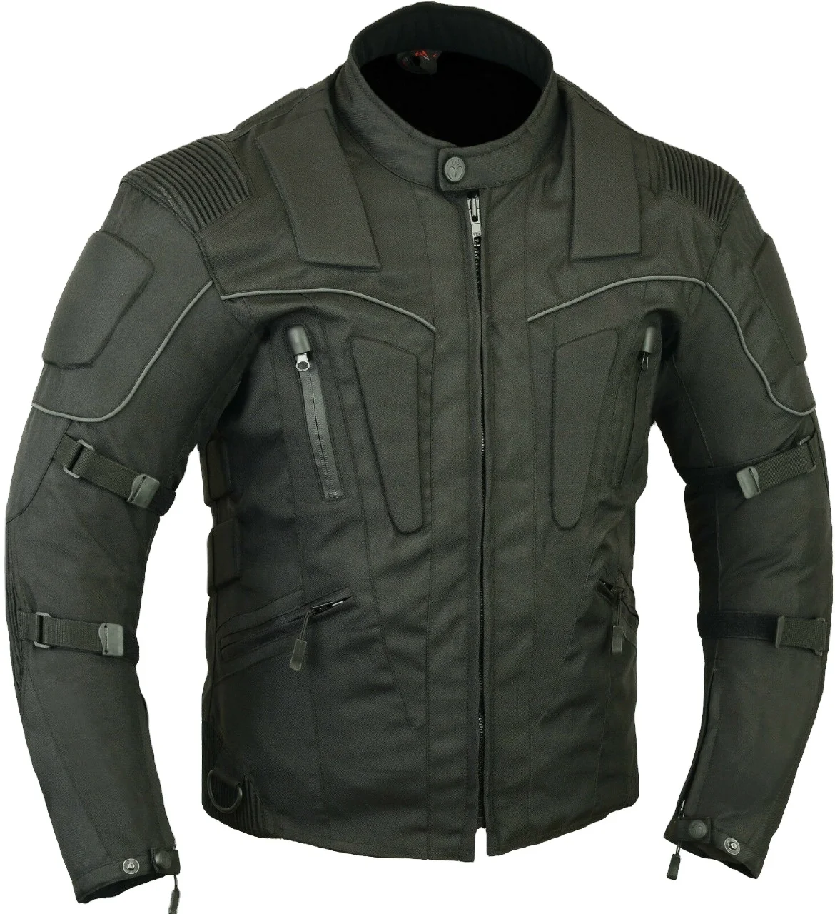 oem black cordura textile motorcycle jacket comfortable season biker racing jacket touring reflective motorbike clothing