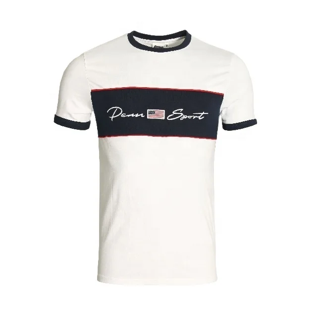 Basic Cheap Custom Print Election Give Away Oem Spun Poly Cotton Fabric Round Neck Promotional Mens T-shirts On Demand Apparel