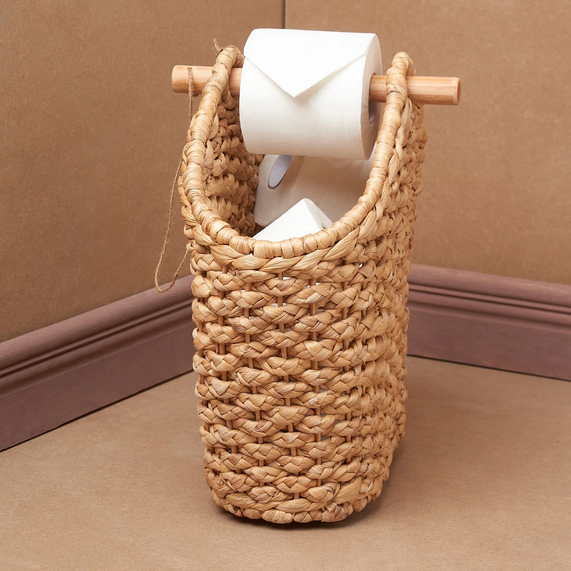 High quality toilet roll holder with space for extra rolls storage basket Holder for toilet papers