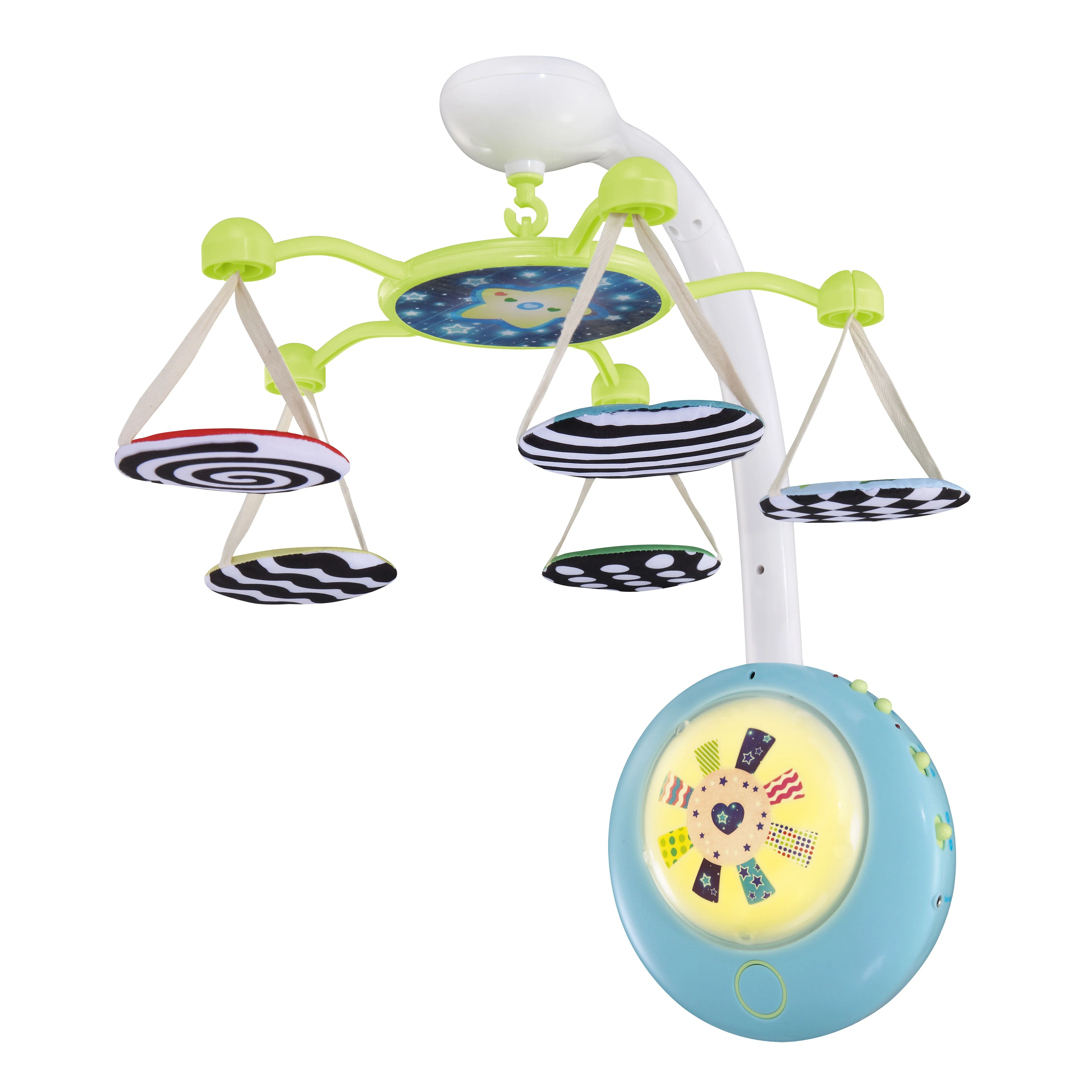 Auto-rotate and play hanging Sensory Music Light Baby Crib Mobile with crying sensor