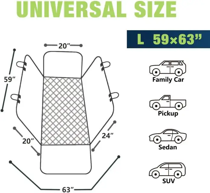 Ready To Ship Pet Product Pet Back Seat Cover for Dog