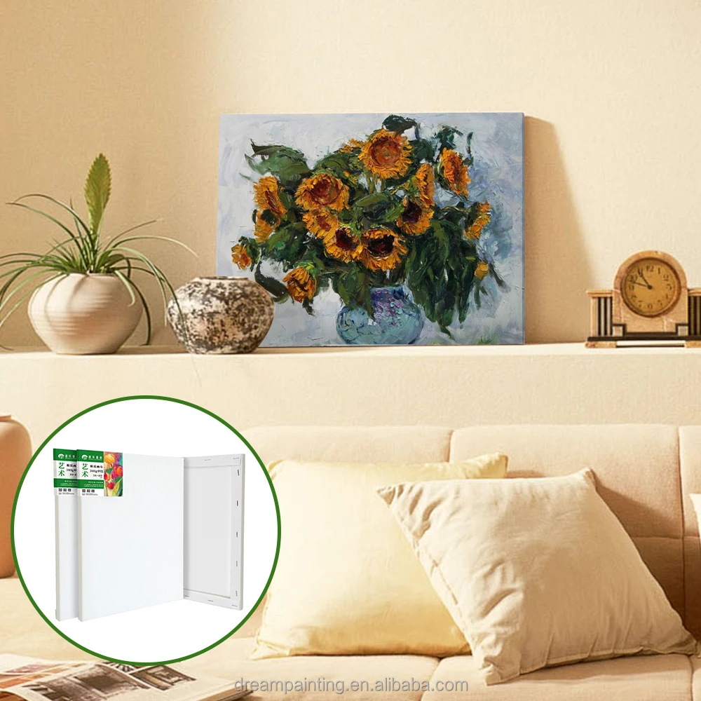 Custom Size Canvas Painting 30*40CM 6-Pack Set 380g Cotton Blank Stretched Canvas Print Art Supplies