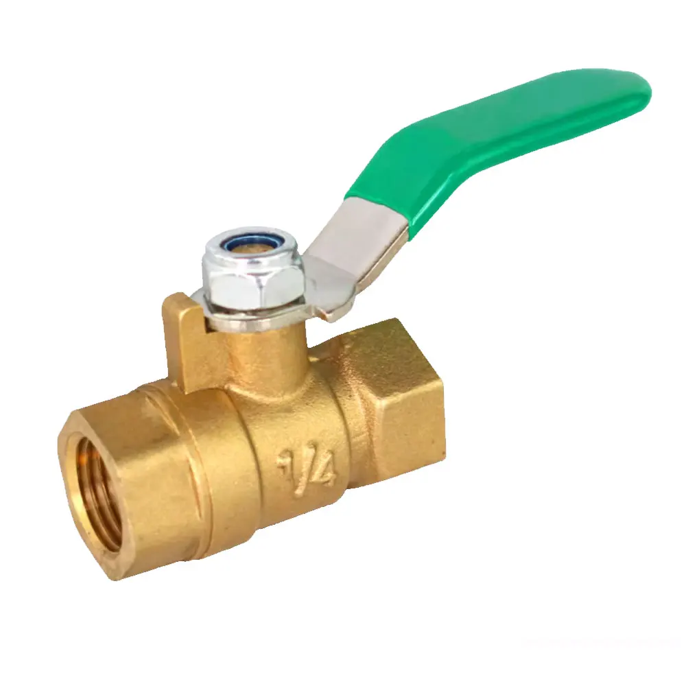 Industry Female Connector Thread DN 25 Natural Gas 1 inch  Brass Ball Valve With Handle