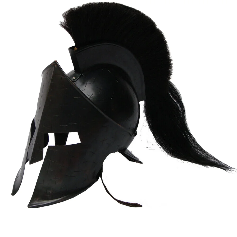 BLACK ROMAN 300 SPARTAN HELMET KING LEONIDAS MOVIE  HELMET MEDIEVAL GIFT