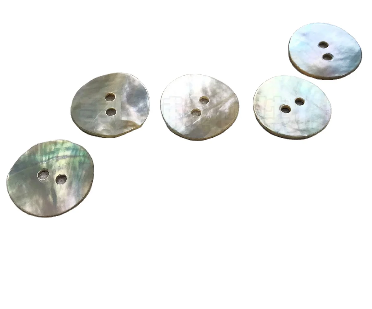 shell button texture bright color surface two hole thickness shell buckle for shirt