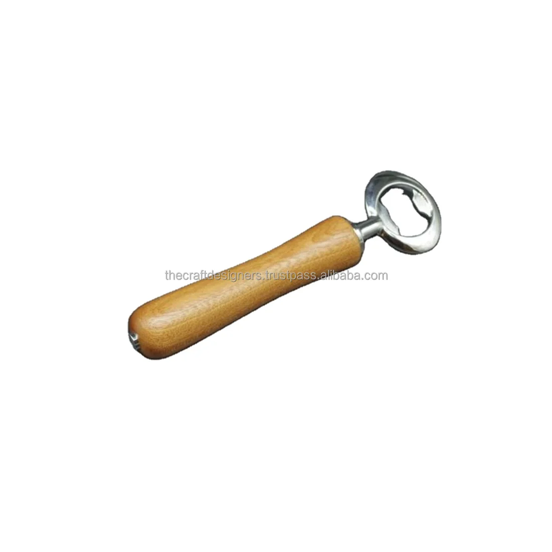 Metal Bottle Opener With Engrave Design Wood Handle Hot Selling New Style Bottle Opener for Bartender Bar Counter Display Tool
