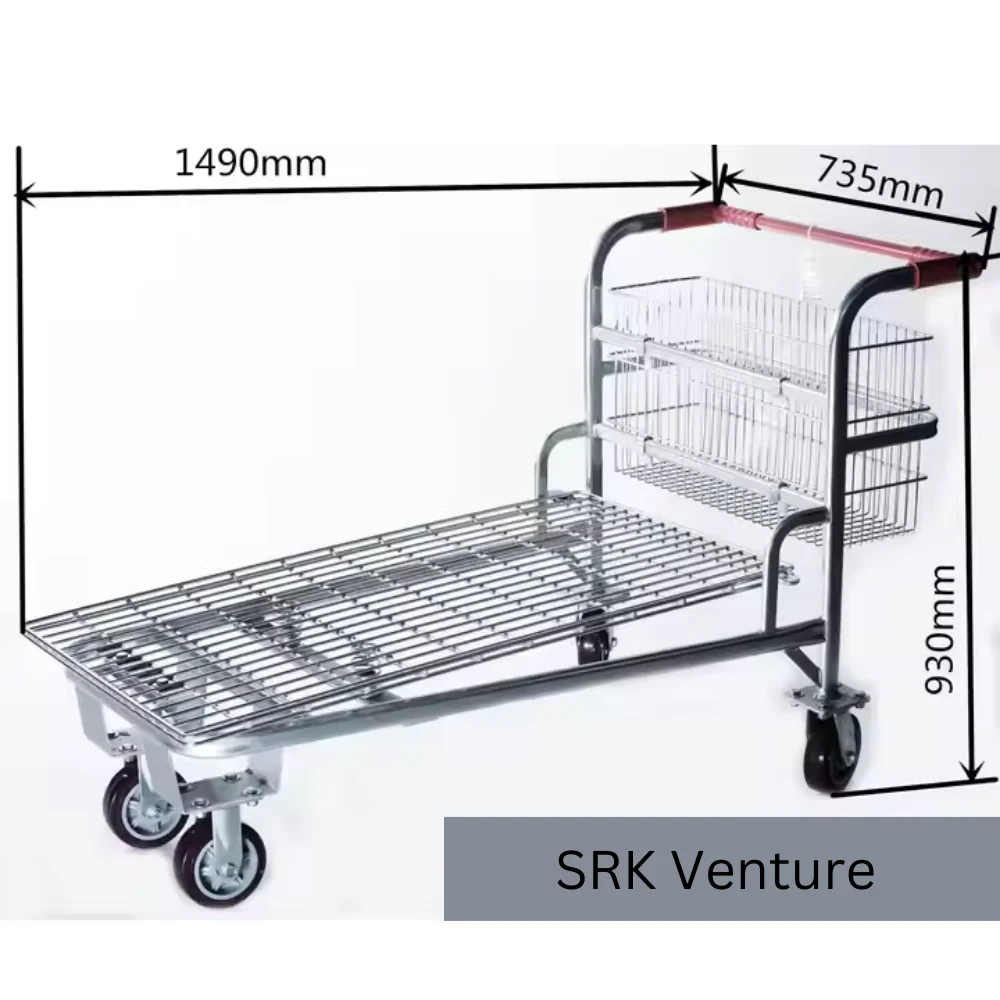Durable 304 Stainless Steel Cargo Trolley for Warehouse Use Ladders & Scaffoldings Product Trolley for Warehouse