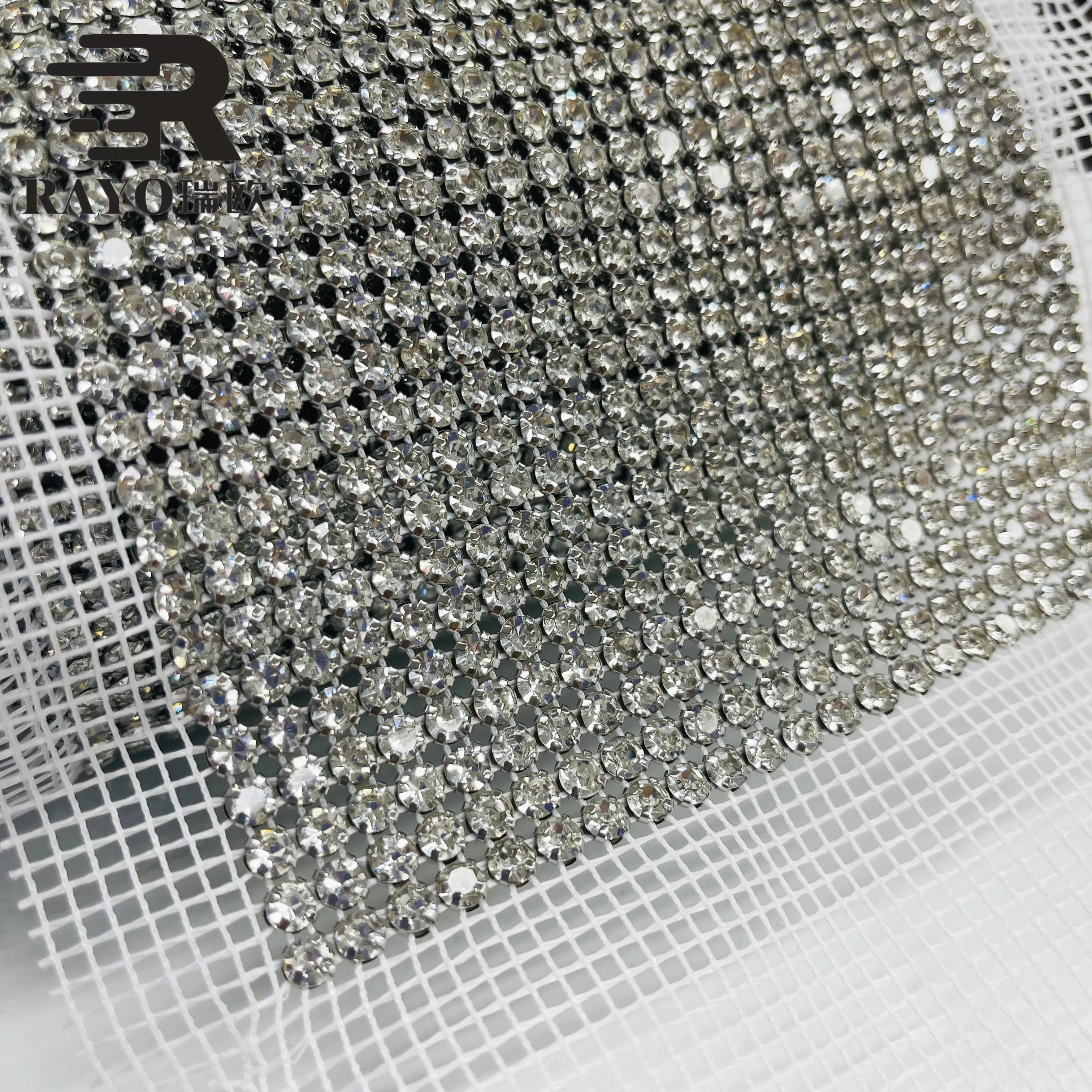 New Arrival Women Decoration Rhinestone Mesh Crystal Color 24ROWS For Bags Garment