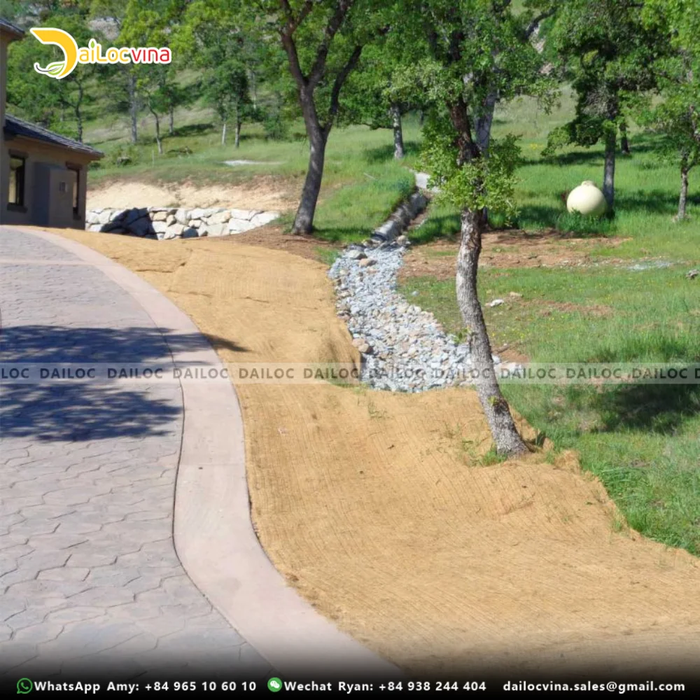 Кокосовая сетчатая сетка биоразлагаемый коврик для борьбы с эрозией во Вьетнаме