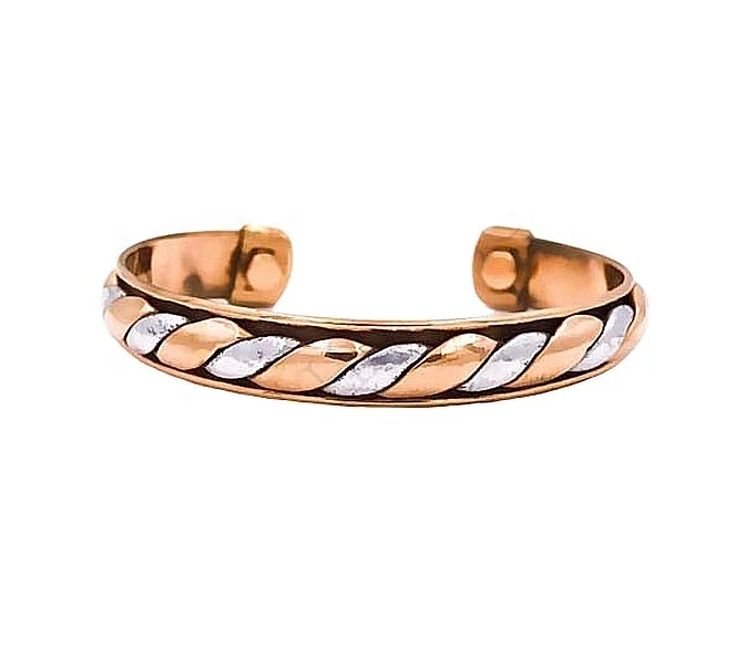 High Quality Handicrafts Three Metal Copper Brass Steel Bracelet With Brass Twisted Wire 3 Color Manufacturer from India