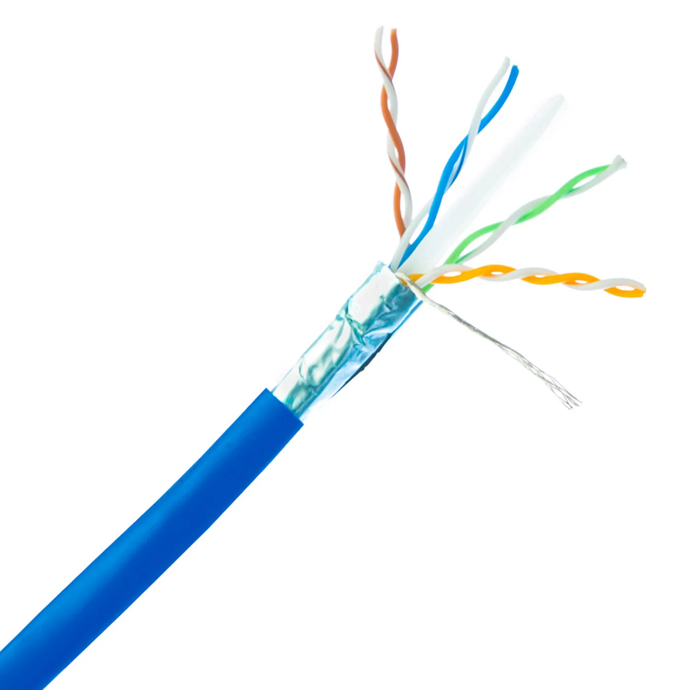 Jelly Fill Network Cat6A F-UTP Cat6a Shielded Solid Copper Lan Cable UTP CAT6 PVC LSZH PE Jacket indoor outdoor Cable