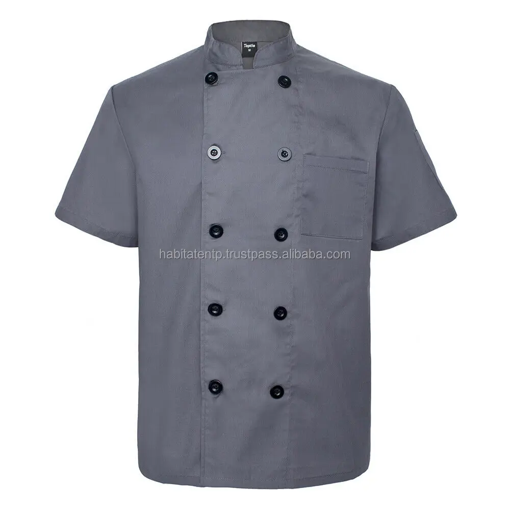 Custom Polyester Cotton Fabric kitchen Chef Coat Jackets