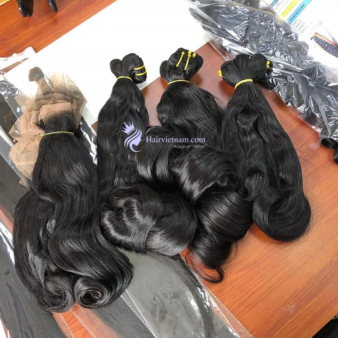 100% Raw Virgin Body Wavy Hair in Bundle, Vietnamese Wavy Hair For Black Women Produced By Hairvietnam Factory