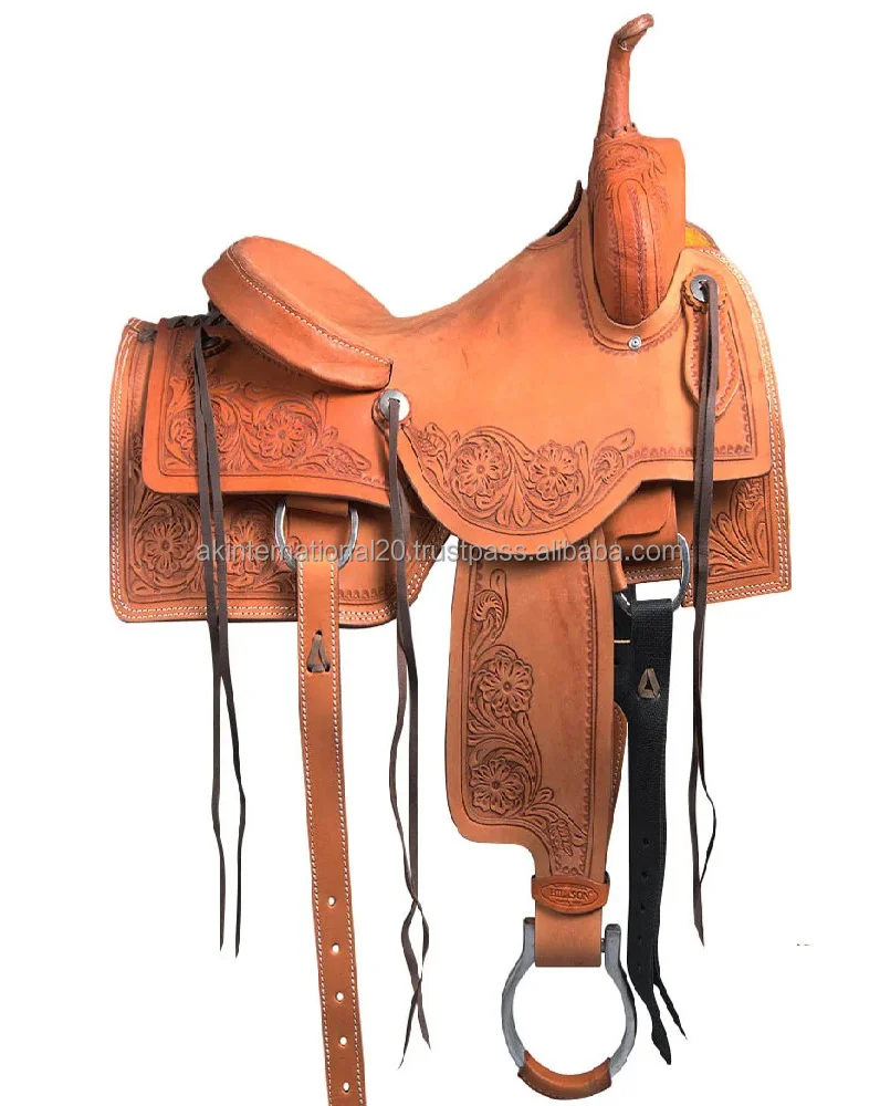 Latest Design Reasonable Price Horse Western Saddle Cutting Trail Pleasure Leather Saddle With Tack Set Product From India
