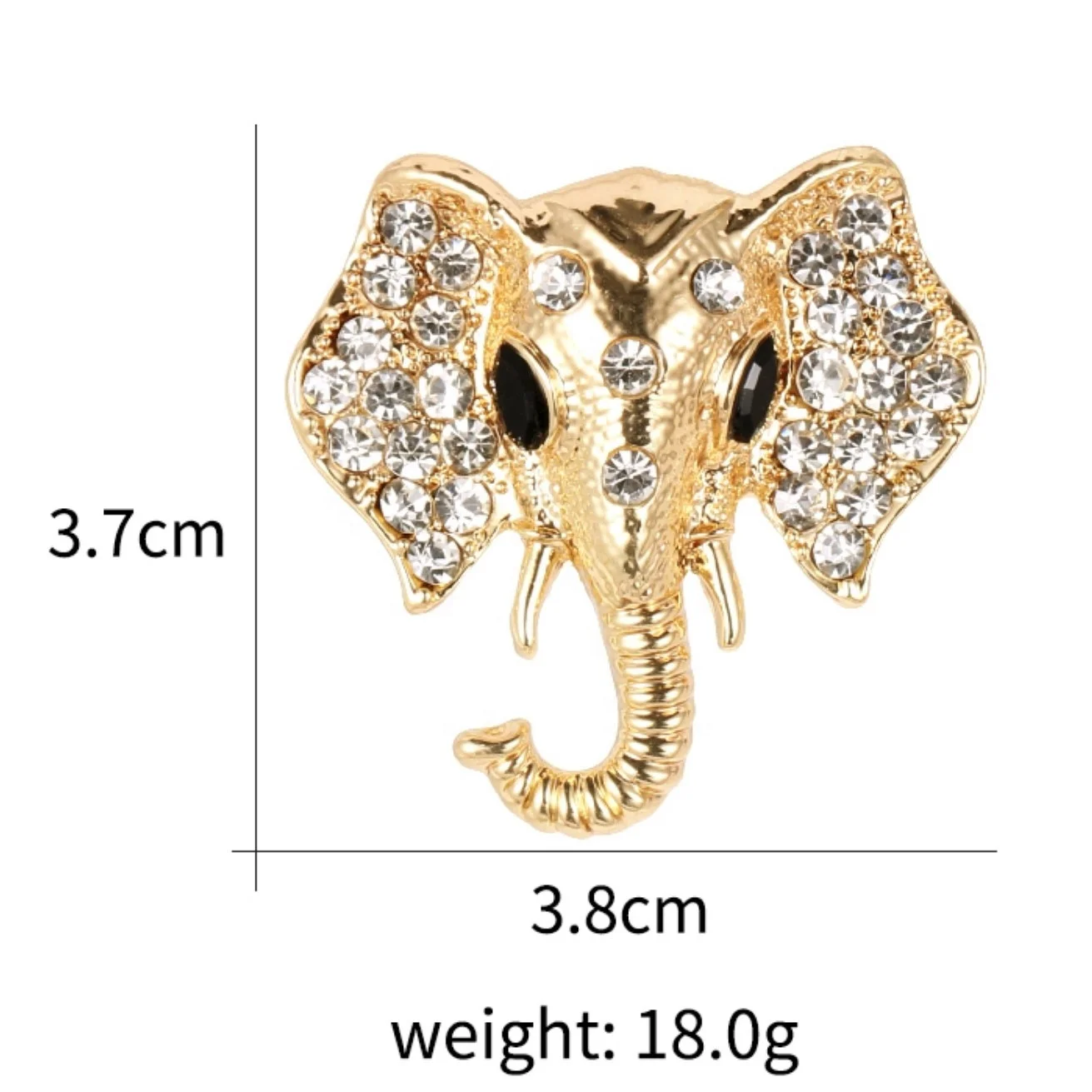 Bohemian Thai Crystal Elephant