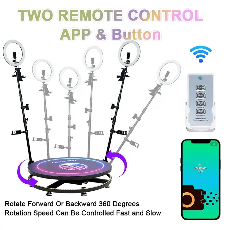 360 Degree Full Body Camera Booth Video Spinning Rig Camera Rotating Platform 200kg Payload