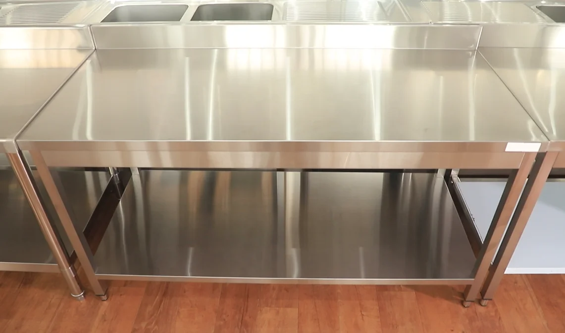 Commercial Kitchen Food Grade Stainless Steel Work Table With Undershelf