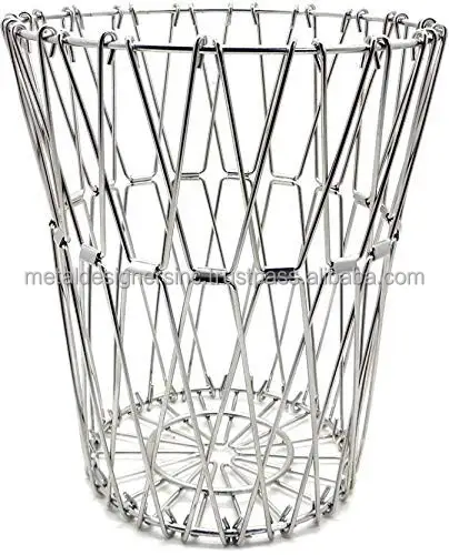 Multipurpose Stainless Steel Folding Fruit and Vegetable Basket for Kitchen/Dining Table/Home with 8 folding shapes basket