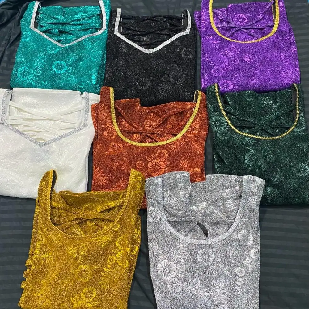 Salouva bodysont velvet fabric satin fabric stretchable fabric lacet lace bodysuit France Bijoux Tissu scintillant avec motif de