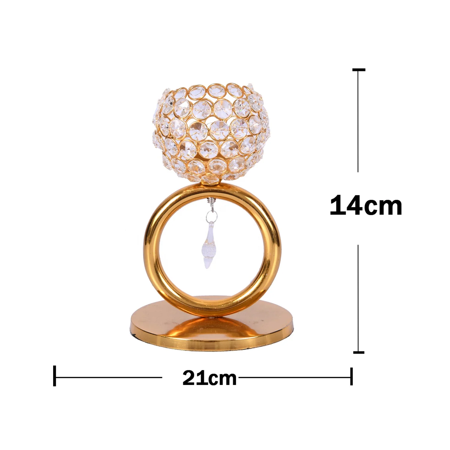 Latest Home Decor Crystal Tealight Candle Holder with Stand for Wedding and Christmas Decorations Standout Centerpiece Wholesale