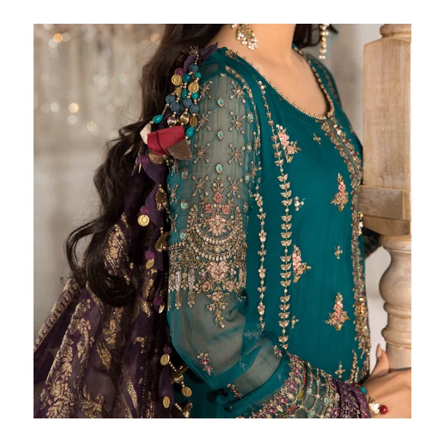 High Quality Embroidered Organza Sari Available For Women Party Wear In Bulk On Best Wholesale Price