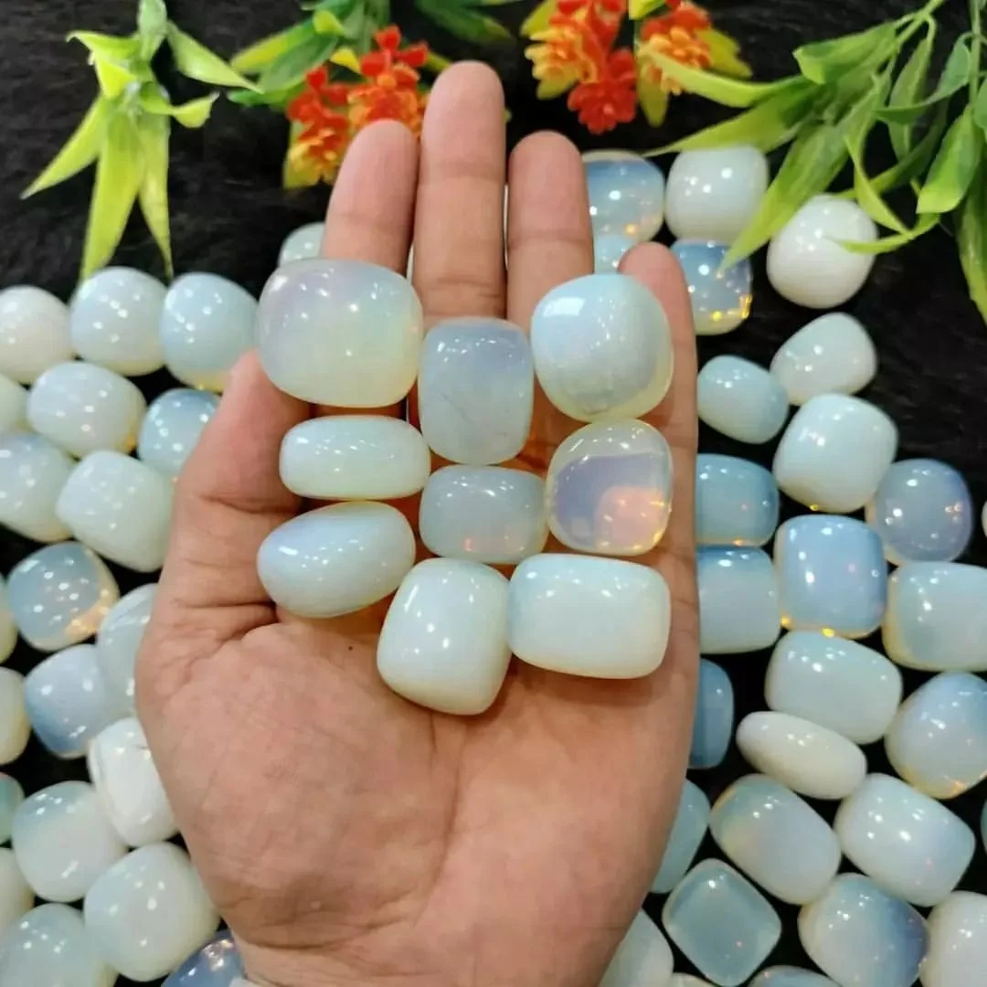 High quality blue opalite wholesale tumble stone Natural crystal agate stone also used for healing and meditation and energy