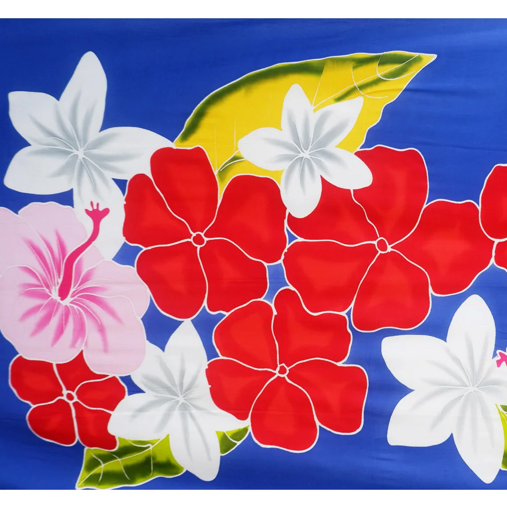 Wholesale Price Summer Clothing Beach Cover Sarong Pareo Rayon Handpainting Floral Tropical Design No 1 Quality Material
