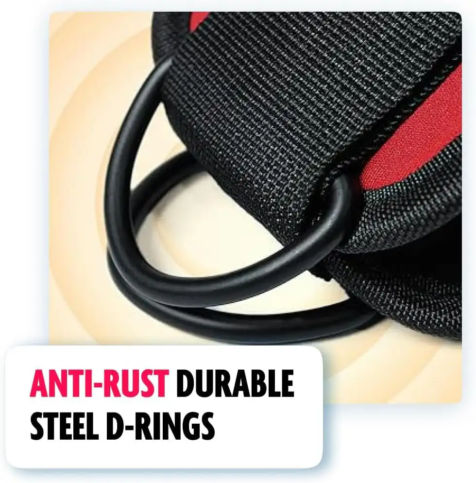 Custom Ankle Straps for Cable Machine Kickbacks, Glute Workouts, Lower Body Exercises Adjustable Leg Strap with Neoprene Padding