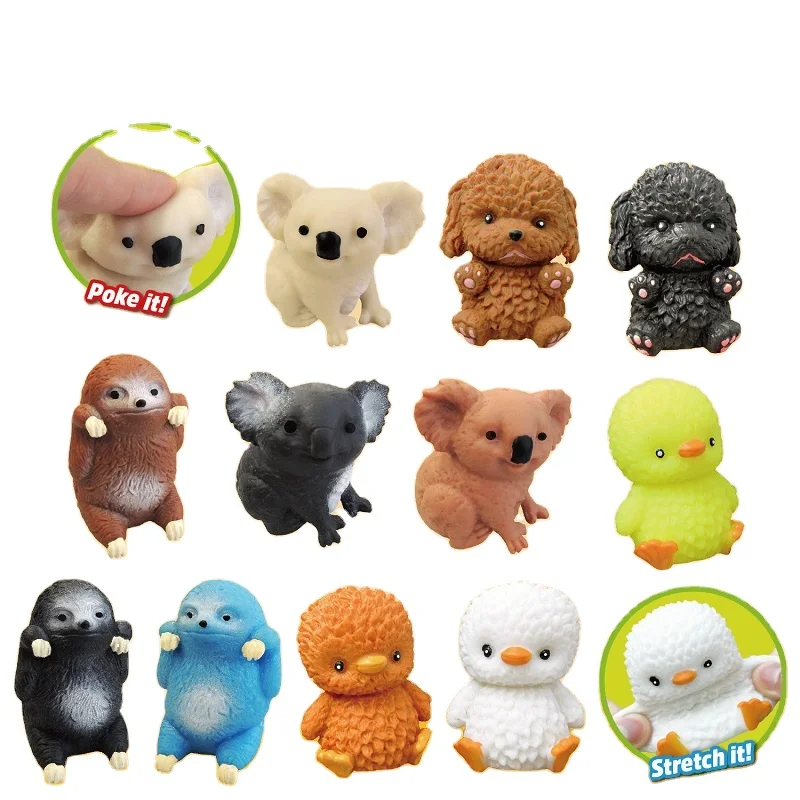 High quality cute funny Vending machine wholesale custom various colorful soft TPR animals world toys for kids