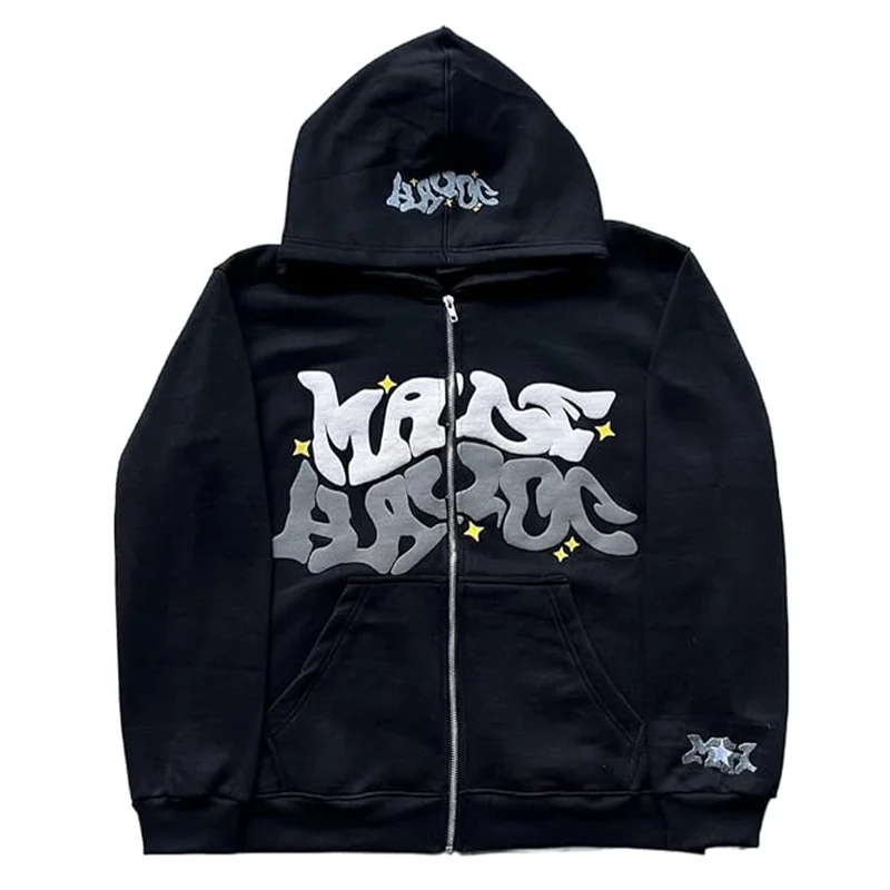 Unisex Cotton Sweatshirt Custom Puff Printing Logo Winter Heavyweight Hoodie for Men and Women Streetwear by Manufacturers