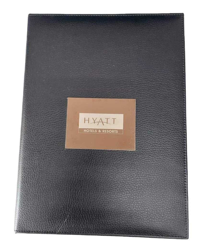 Indian Exporter Offers Best Quality Black Restaurant Menu Cover Wholesale Price Cheap Metal Folder for Hotel Use
