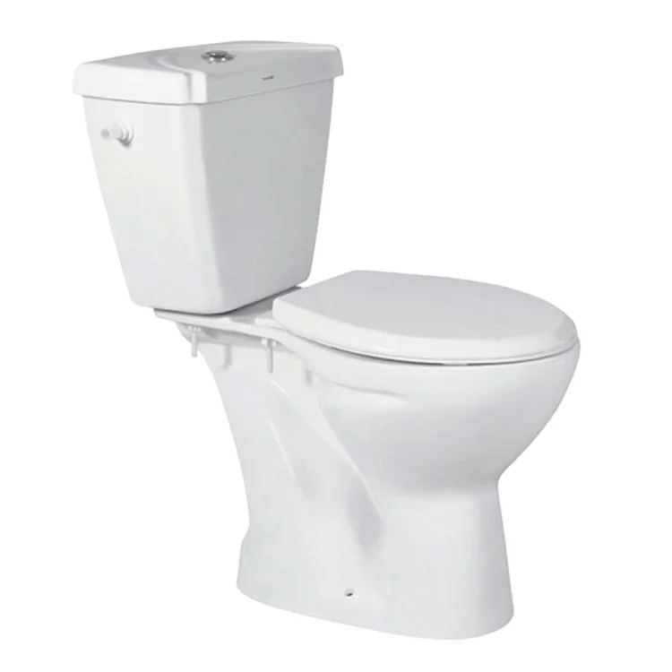 Indian Wholesale Supplier Selling Top Quality Sanitary Ware White Ceramic Bathroom Toilet Two Piece Water Closet Toilet WC