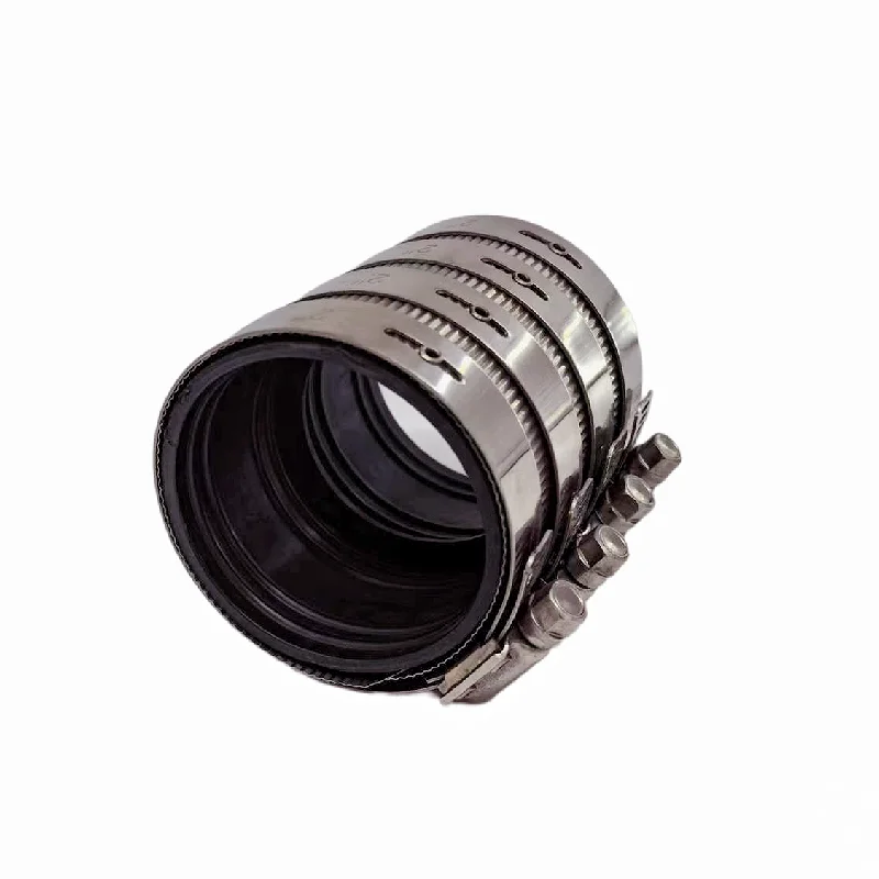 Stainless steel band astm rubber gasket no-hub coupling clamp with rubber