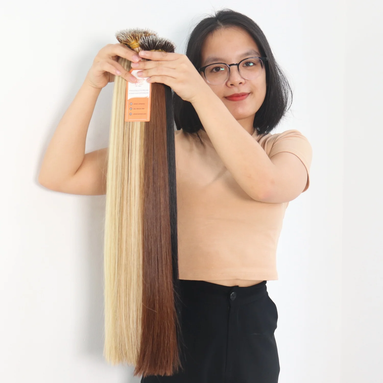 Hot Sale Price Nano Tip Hair Extension 12A Grade Human Hair All Colors Full End Super Double Drawn Genius Weft