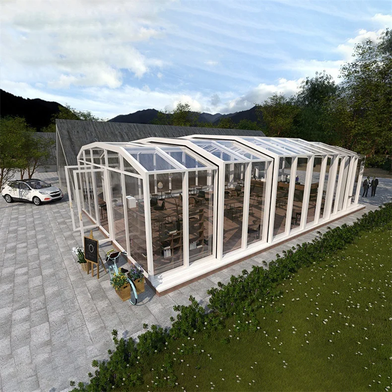 Retractable Tempered Glass Roof Infinity Pool Automatic Motorized Retractable Glass System Enclosures Retractable Sun Roof