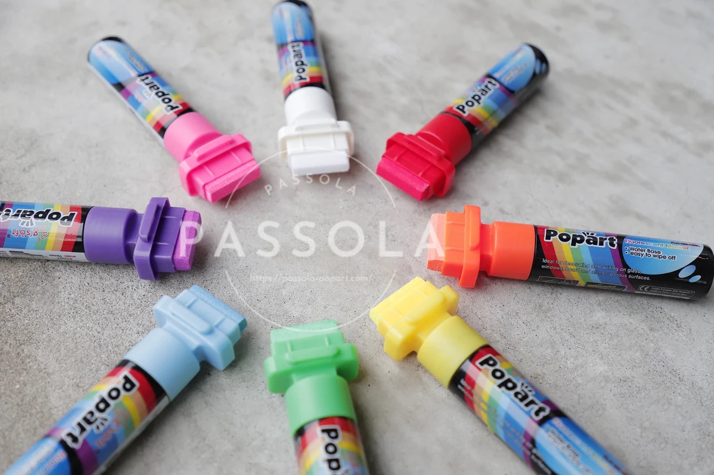 Fluorescent color 15 mm Flat Nib Water based Erasable Liquid Chalk Marker 50 colors