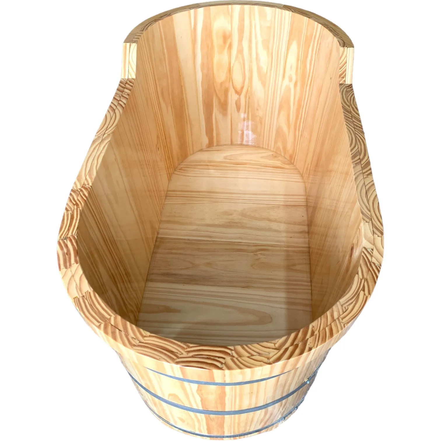 Hot sale High Quality Custom Made Round Wooden Frame Bathtub/ Natrual Wooden Barrel Bath Tub For Spa Villa From Vietnam